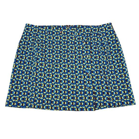 NWT URBAN OUTFITTERS Jagger Button-Front Mini Skirt Women’s Sz Large Brown Motif - Picture 5 of 8